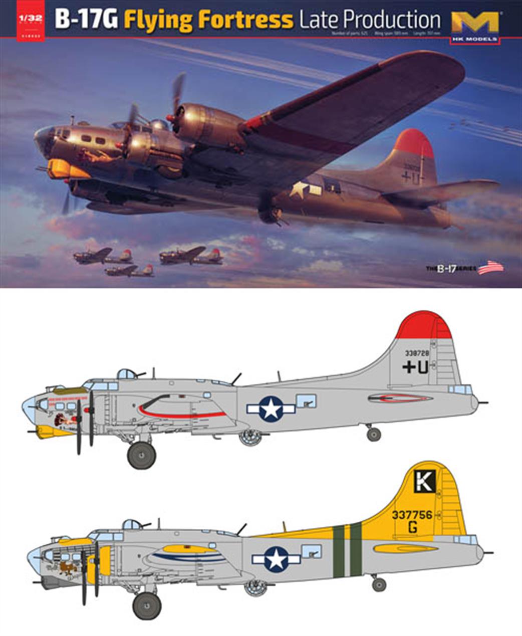 Hong Kong Models 1/32 HK01E30 Boeing B-17G Flying Fortress WW2 Bomber Kit