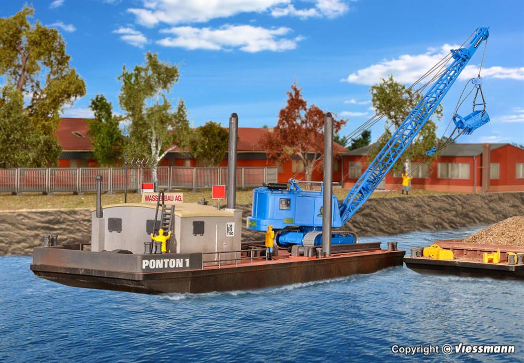 Kibri HO 39156 Working Pontoon with Excavator Kit