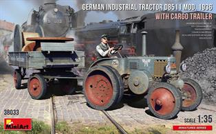GERMAN INDUSTRIAL TRACTOR D8511 MOD. 1936 WITH CARGO TRAILERHIGHLY DETAILED MODELS KIT CONTAINS MODELS OF: TRACTOR, CARGO TRAILER, 4 CABLE SPOOLS, 1 FIGURE. PHOTO-ETCHED PARTS INCLUDED DECAL SHEET INCLUDED CLEAR PARTS INCLUDED