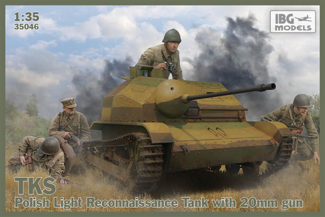 IBG Models 1/35 35046 TKS Polish Light Reconnaissance Tank with a 20mm Gun kit