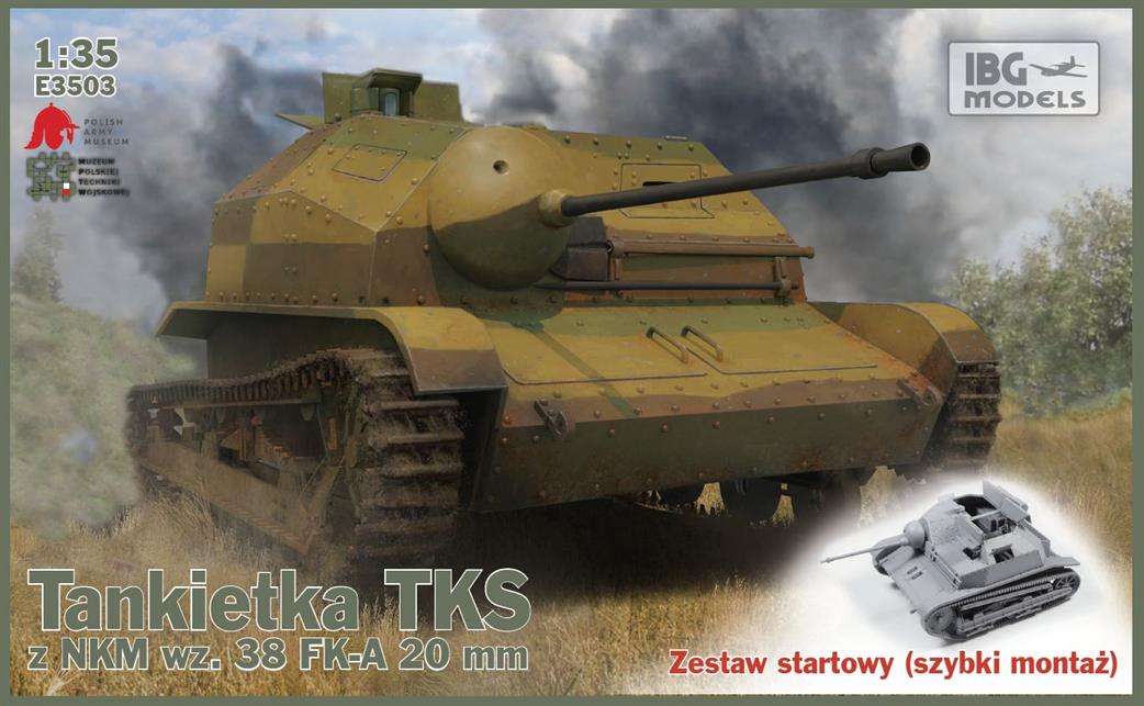 IBG Models 1/35 E3503 Tankietka TKS Z NKM WZ. 38 FK-A 20MM