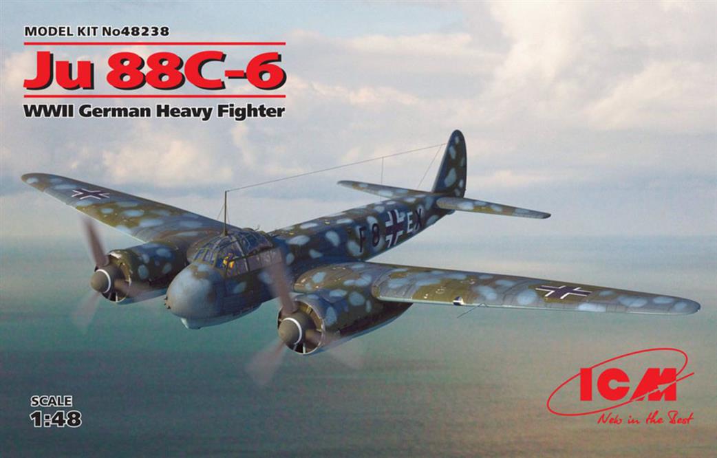 ICM 1/48 48238 Junkers Ju88-C6 German WW2 Bomber Plastic Kit