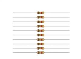 Resistors for use with the PL-30 Red and Green LED's fed from a 12volt DC supply.