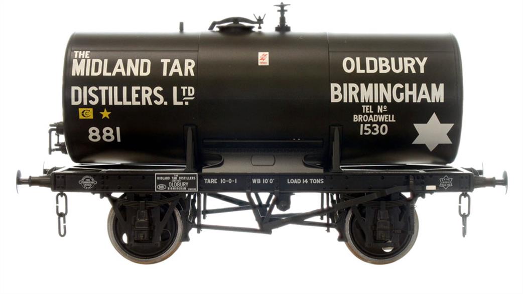 Dapol O Gauge 7F-063-005 Midland Tar Distillers Class B Anchor Mounted Oil Tank Wagon 881
