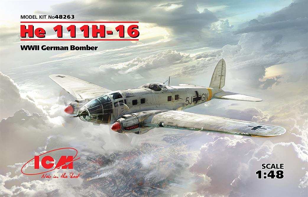 ICM 1/48 48263 Heinkel He-111H-16 WWII German Bomber Kit
