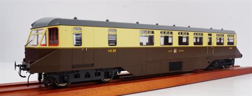 GWR AEC Railcar GWR Chocolate &amp; Cream with dark grey roof and GWR Coat of Arms