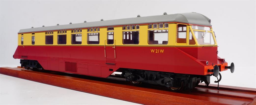 Heljan O Gauge 1903 GWR AEC Railcar BR Crimson & Cream with Dark Grey Roof