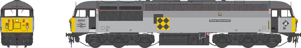 Heljan O Gauge 5605 Class 56 Railfreight Coal Sector Grey 56101 Mutual Improvement Weathered