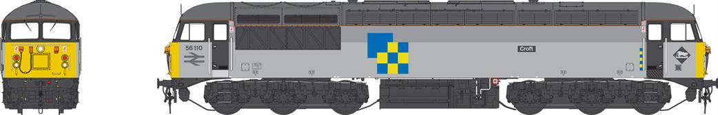 Heljan O Gauge 5606 Class 56 Railfreight Construction Sector Grey 56110 Croft