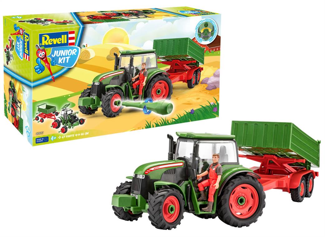 Revell 00817 Tractor & Trailer with Figure Junior Kit 1/20