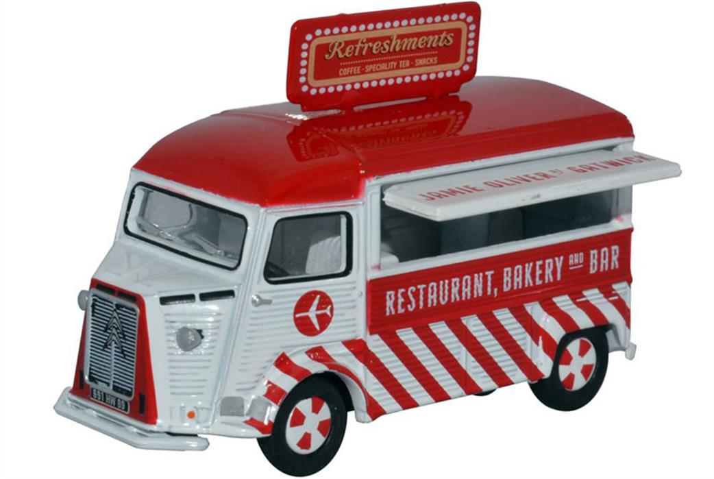 Oxford Diecast 1/76 76CIT002 Citroen H Catering Van Jamie Oliver at Gatwick