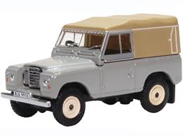 Oxford Diecast 76LR3S003 1/76th Land Rover Series III Canvas Mid Grey