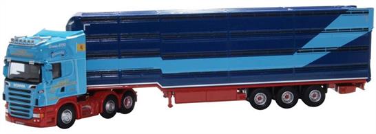 Oxford Diecast 1/76 76SCA01LT Scania Houghton Parkhouse Professional Livestock Transporter George