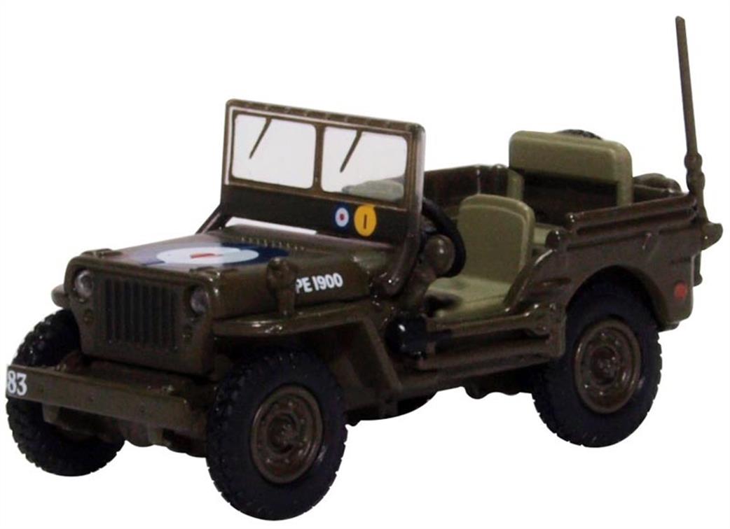 Oxford Diecast 1/76 76WMB004 Willys MB RAF 83 Grp.2nd Tactical AF -1944/5