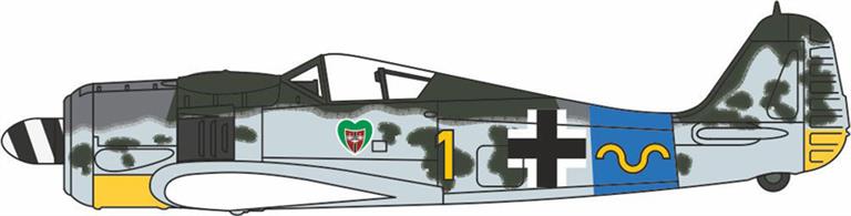 Focke Wulf 190A 15/JG 54 Hauptmann Rudolf Klemm No Swastika