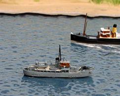 A 1/1250 scale model of HMRC Vigilant ex-HMS Benbecula by Solent Models SOM 16. The Isles-class armed trawler was bought by the Customs &amp; Excise Service in 1947 and worked on the Thames until 1953 when she was transferred to Southampton. She was sold in 1962
