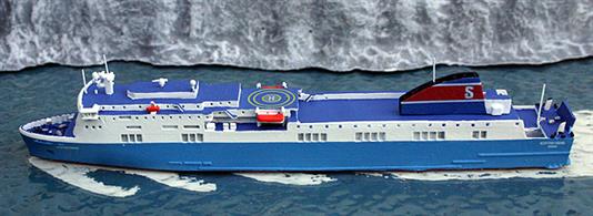 A 1/1250 scale model of Scottish Viking by Rhenania Junior Miniaturen RJ260SVSt. This model is a fully finished and painted metal model in Stena Line livery, see photograph.