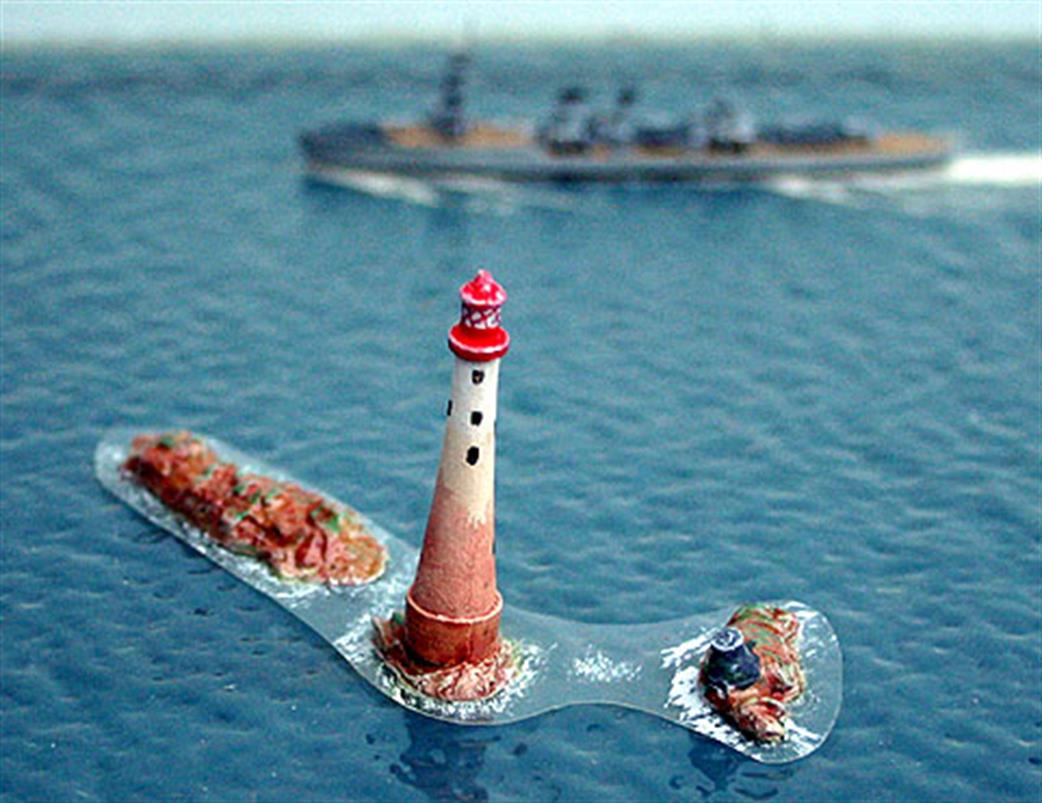 Coastlines 1/1250 CL-L03h Eddystone lighthouse in 20th century at high tide