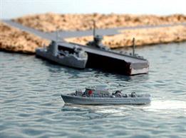 A 1/1250 scale second-hand model of Niobe a German patrol boat of 1957 by Hansa S21. The model is in reasonable original condition, see photograph.