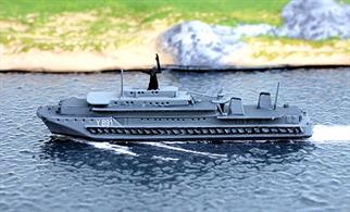A 1/1250 scale model of Alymark the German tender, depot and repair ship from 1989 by Albatros SM Alk235