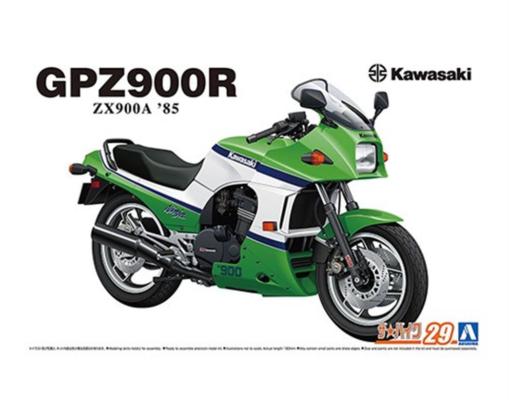 Aoshima 1/12 10920/22 Kawasaki Ninja GPZ900R Diecast Motorcycle Model