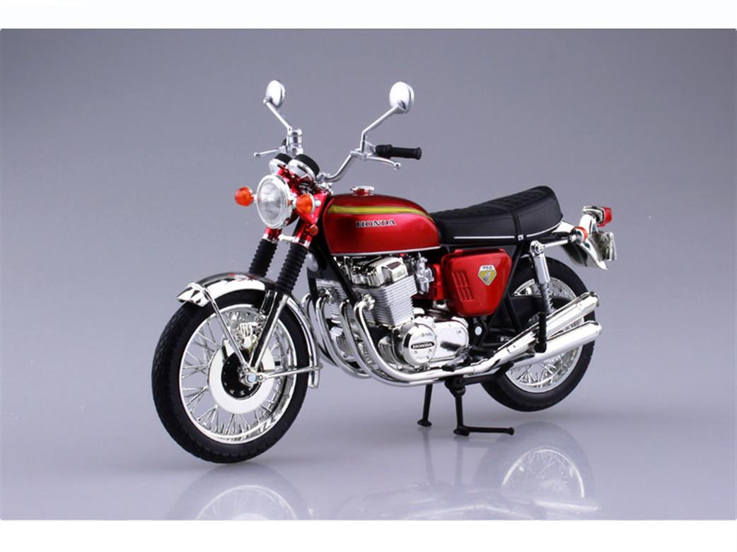 Aoshima 1/12 10432 Honda CB750 Four K0 Candy Red Diecast Motorcycle Model