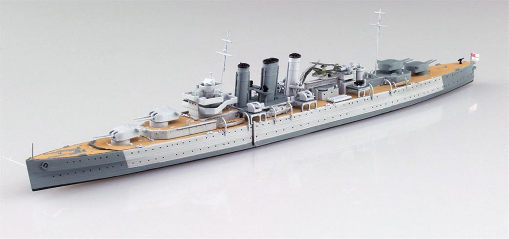 Aoshima 1/700 05266 HMS Dorsetshire Heavy Cruiser Kit Battle of Ceylon