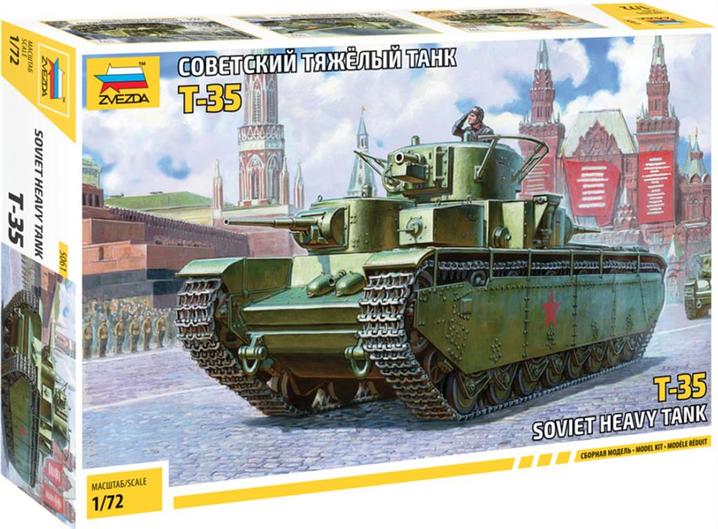 Zvezda 1/72 5061 Soviet Heavy Tank T-35 Plastic Kit