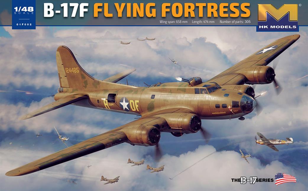 Hong Kong Models 1/48 PKHK01F002 B17F Flying Fortress Memphis Belle Bomber Kit