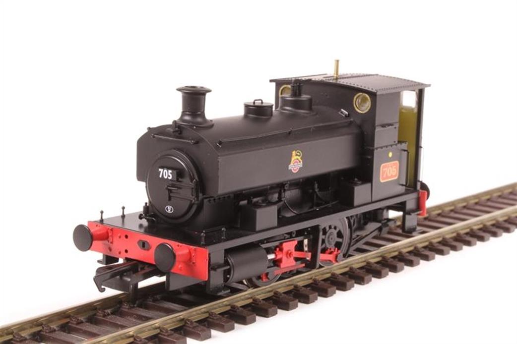 Accurascale OO H4-AB14-001 BR 705 Andrew Barclay 2047 14in 0-4-0ST BR Black Early Emblem