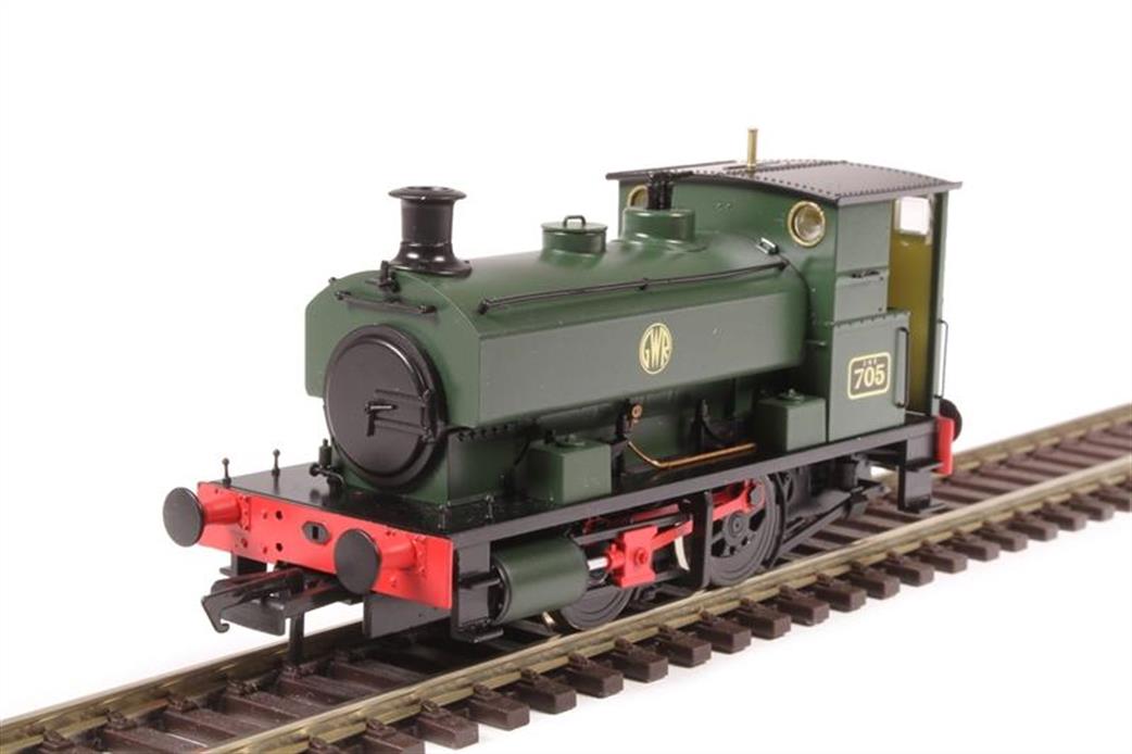 Accurascale OO H4-AB14-002 GWR 705 Andrew Barclay 14in 0-4-0ST GWR Green Shirbutton Logo