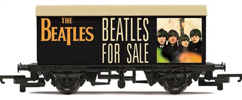 The album 'Beatles for Sale' was the bands fourth studio album, released on the 4th of December 1964. The album featured some of the Beatles most well know track including 'Eight Days a Week', 'Baby's in Black' and 'I'm a loser' and was noted for its shift away from the upbeat feels of their previous work.The album is celebrated by Hornby on this goods van featuring specially designed artwork inspired by the album.