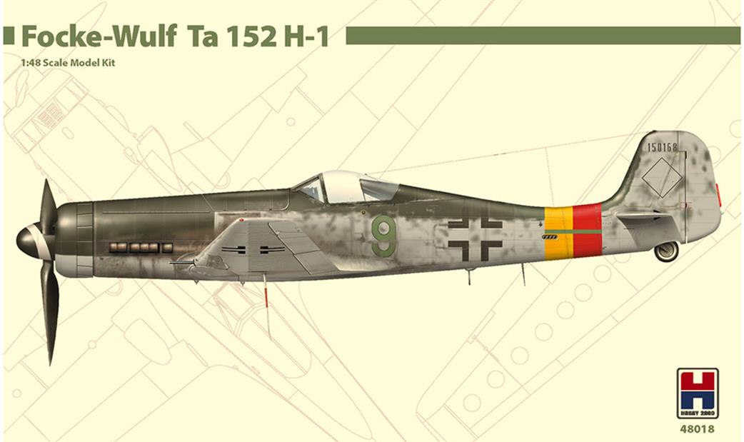 Hobby 2000 48018 German Focke-Wulf Ta 152 Fighter Kit 1/48