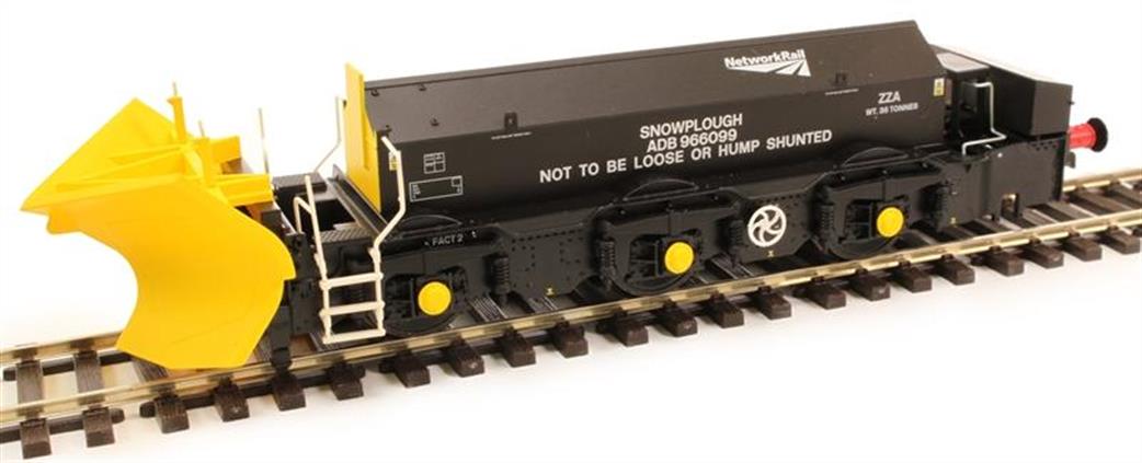 Hattons OO H4-BH-012 Network Rail ZZA ADB966099 Beilhack Snow Plough Black, Yellow Plough