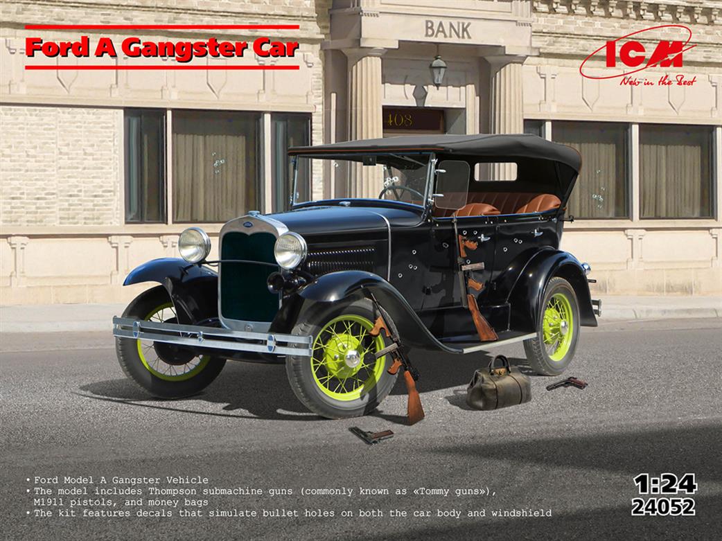 ICM 1/24 24052 Ford Model A Gangster Car