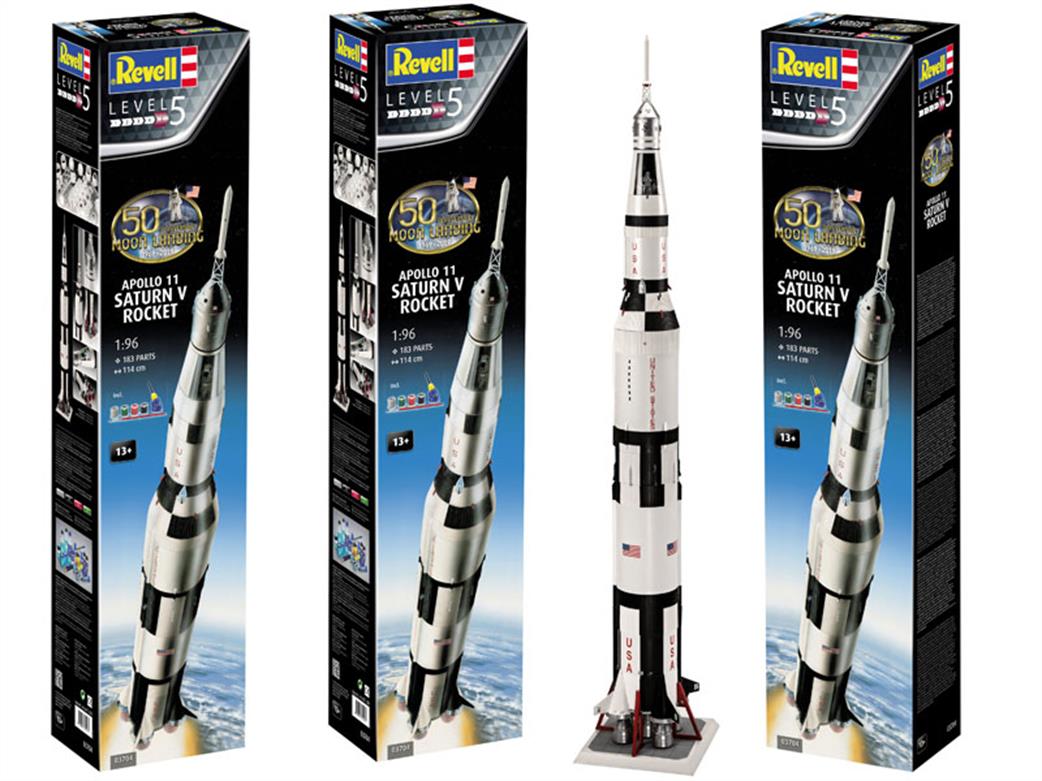 Revell 1/96 03704 Apollo 11 Saturn V Rocket Gift Set