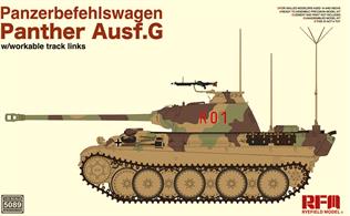 Panzerbefehlswagen Panther Ausf.G German Tank kit with workable track links