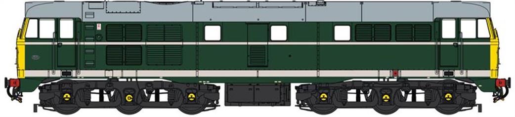 Heljan 3106 BR Class 31 BR Green Full Yellow Ends Unnumbered O Gauge