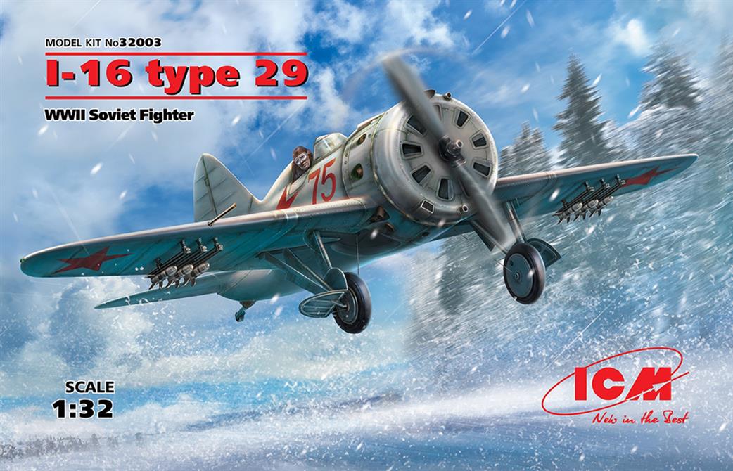 ICM 1/32 32003 Polikarpov I-16 type 29 WWII Soviet Fighter kit