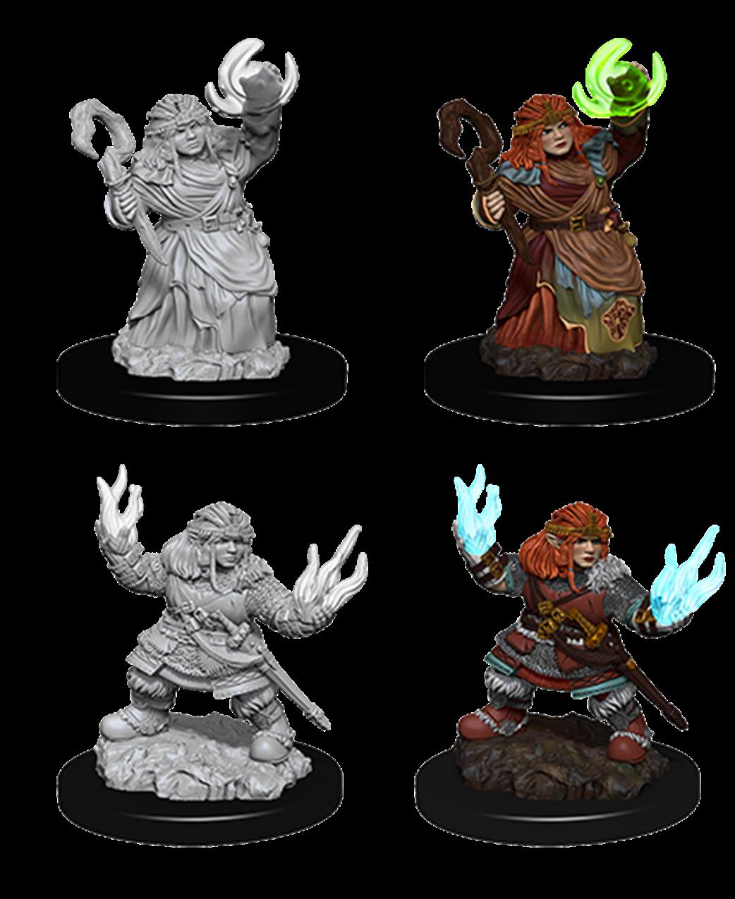 Wizkids  73543 Female Dwarf Summoner: Pathfinder Deep Cuts Unpainted Miniatures