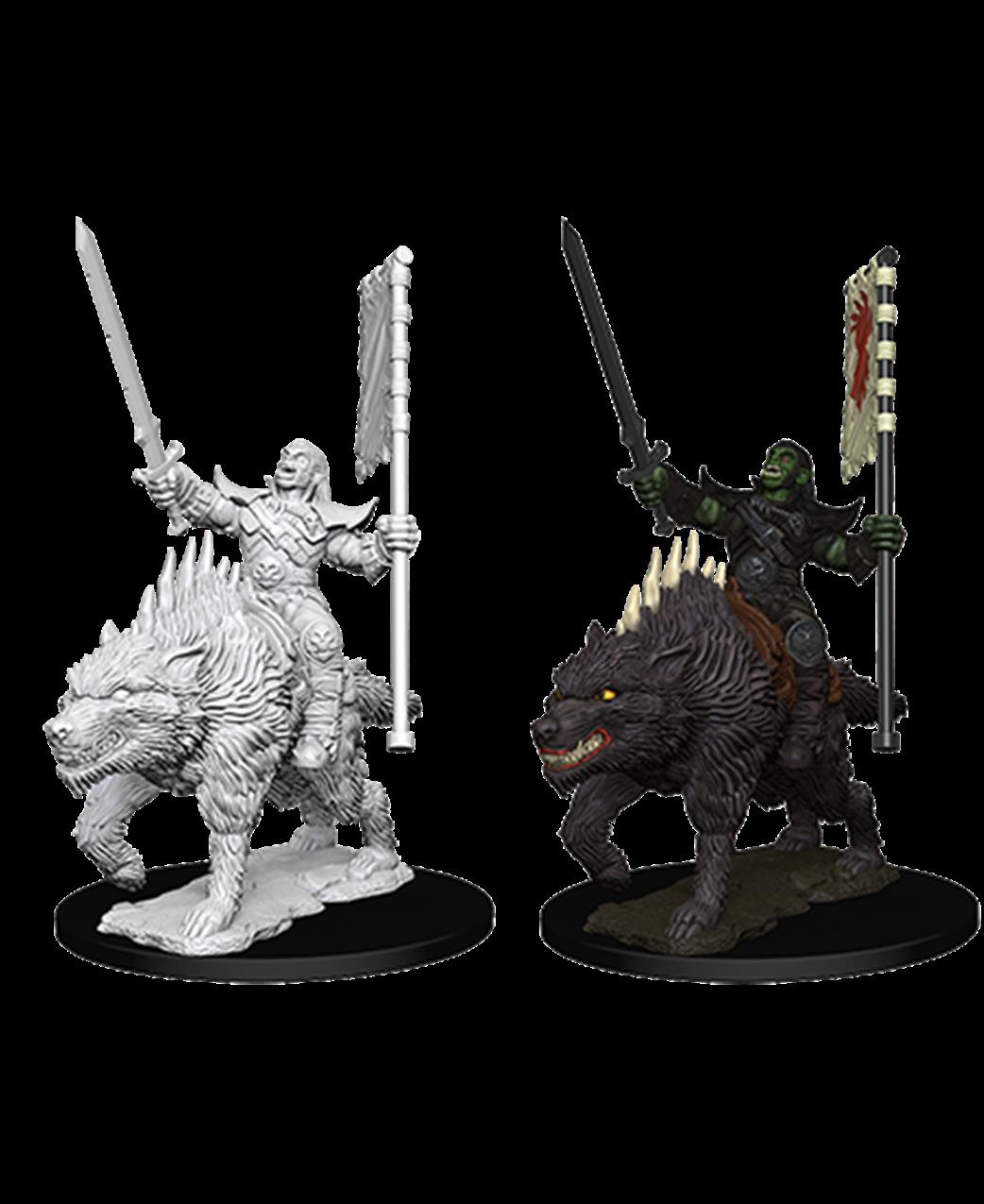 Wizkids  73547 Orc on Dire Wolf: Pathfinder Deep Cuts Unpainted Miniatures