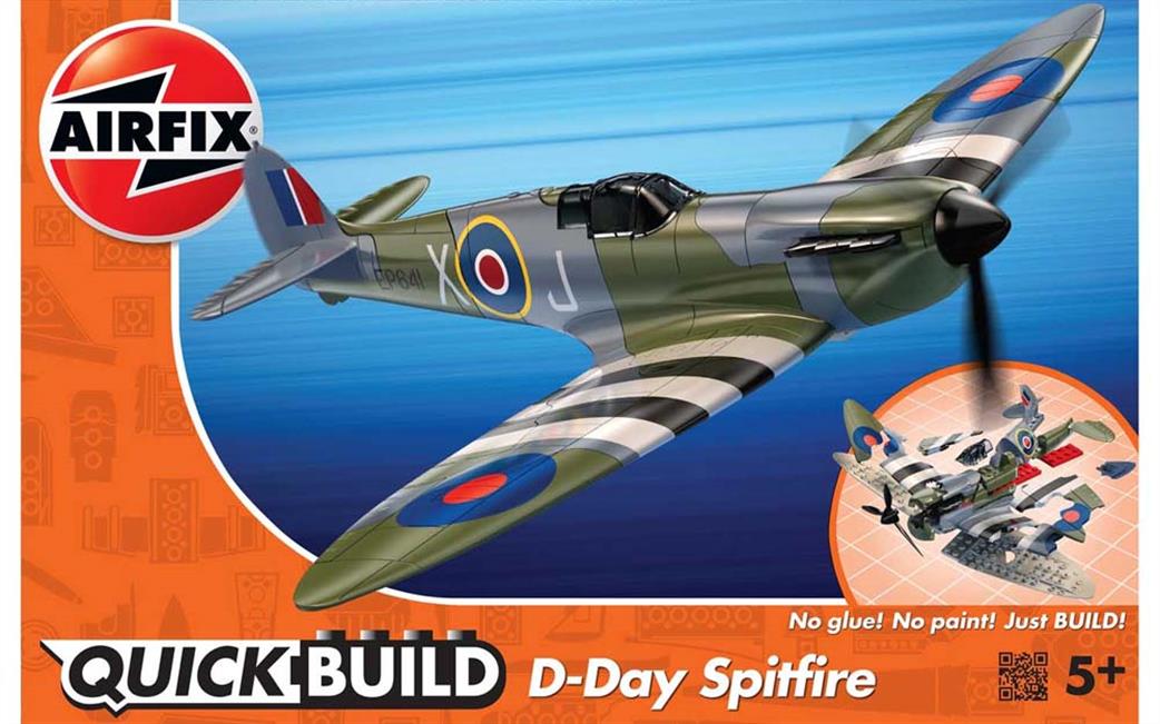 Airfix  J6045 Quickbuild D-Day Spitfire Clip together Block Model