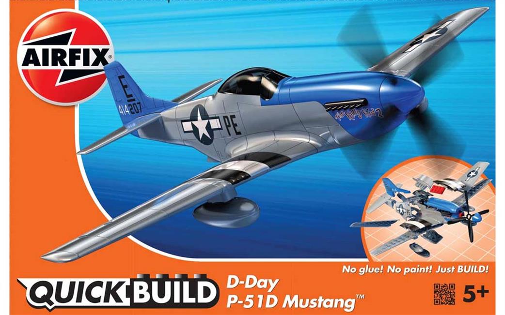 Airfix  J6046 Quickbuild D-Day Mustang Clip together Model