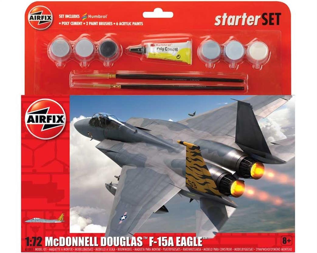 Airfix 1/72 A55311 McDonnell Douglas F-15A Strike Eagle Starter Set
