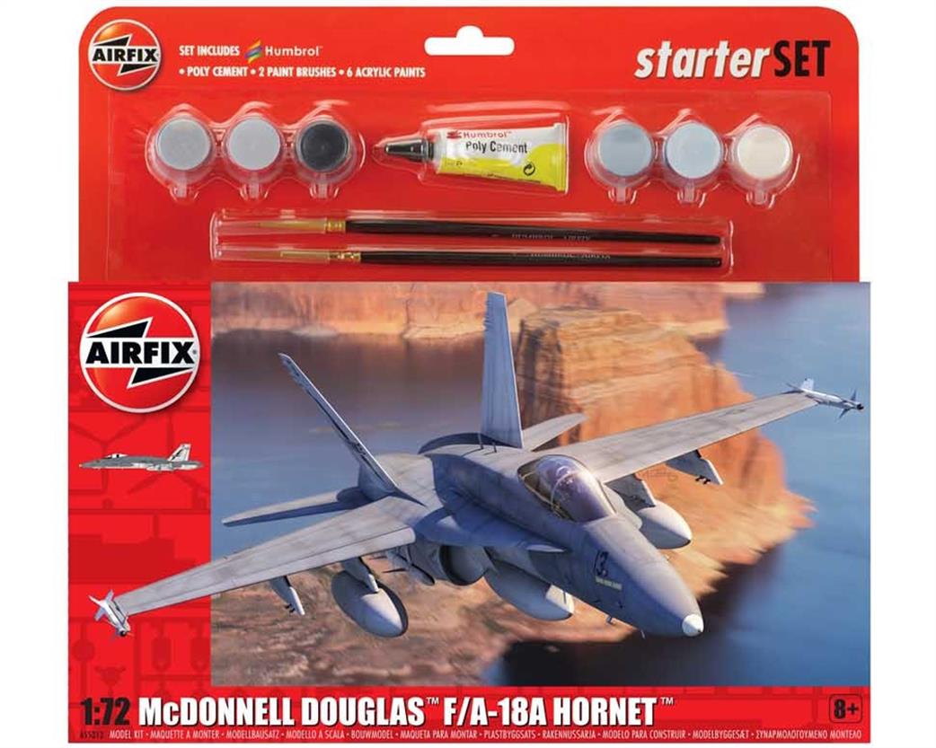 Airfix 1/72 A55313 McDonnel Douglas F-18 Hornet Starter Set