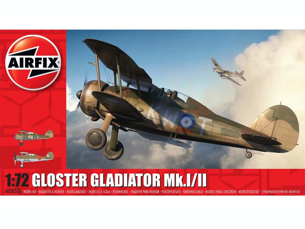 Airfix A02052A Gloster Gladiator Mk.I/Mk.II Biplane Fighter Kit 1/72