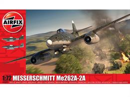 Airfix 1/72 Messerschmitt ME262A-2A Fighter Kit A03090Number of Parts 65    Length 148mm      Width 174mm