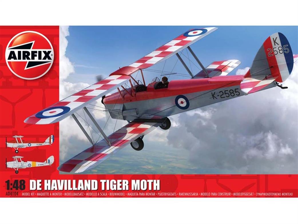 Airfix 1/48 A04104 De Havilland DH82a Tiger Moth Trainer Aircraft Kit