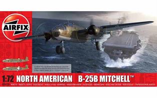 Airfix 1/72 North American B-25B Mitchell Doolittle Raid Bomber Aircraft Kit A06020Number of Parts 166  Length 233mm Wingspan 286mm