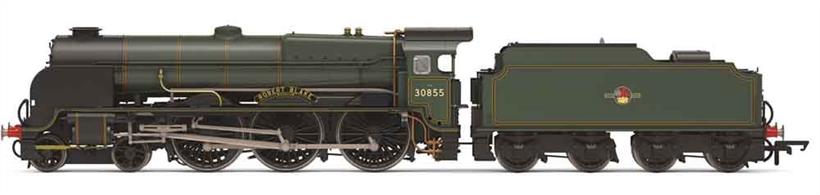 Detailed model of the powerful Lord Nelson class 4-6-0 express passenger locomotives built for the Southern Railway. Model finished as British Railways 30852 Sir Walter Raleigh in lined green livery with early lion over wheel emblem.Era 5 1957-1968